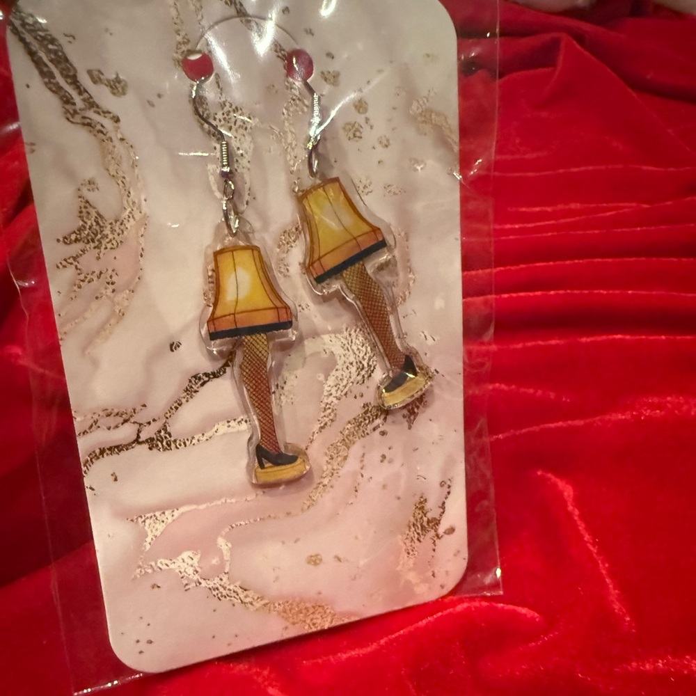 Unique Leg Lamp Earrings - Picture 2 of 5